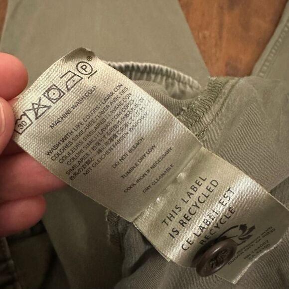 OUTERKNOWN Mens Paz Drawstring Waist Khaki Pants in Sage Green - Picture 10 of 13